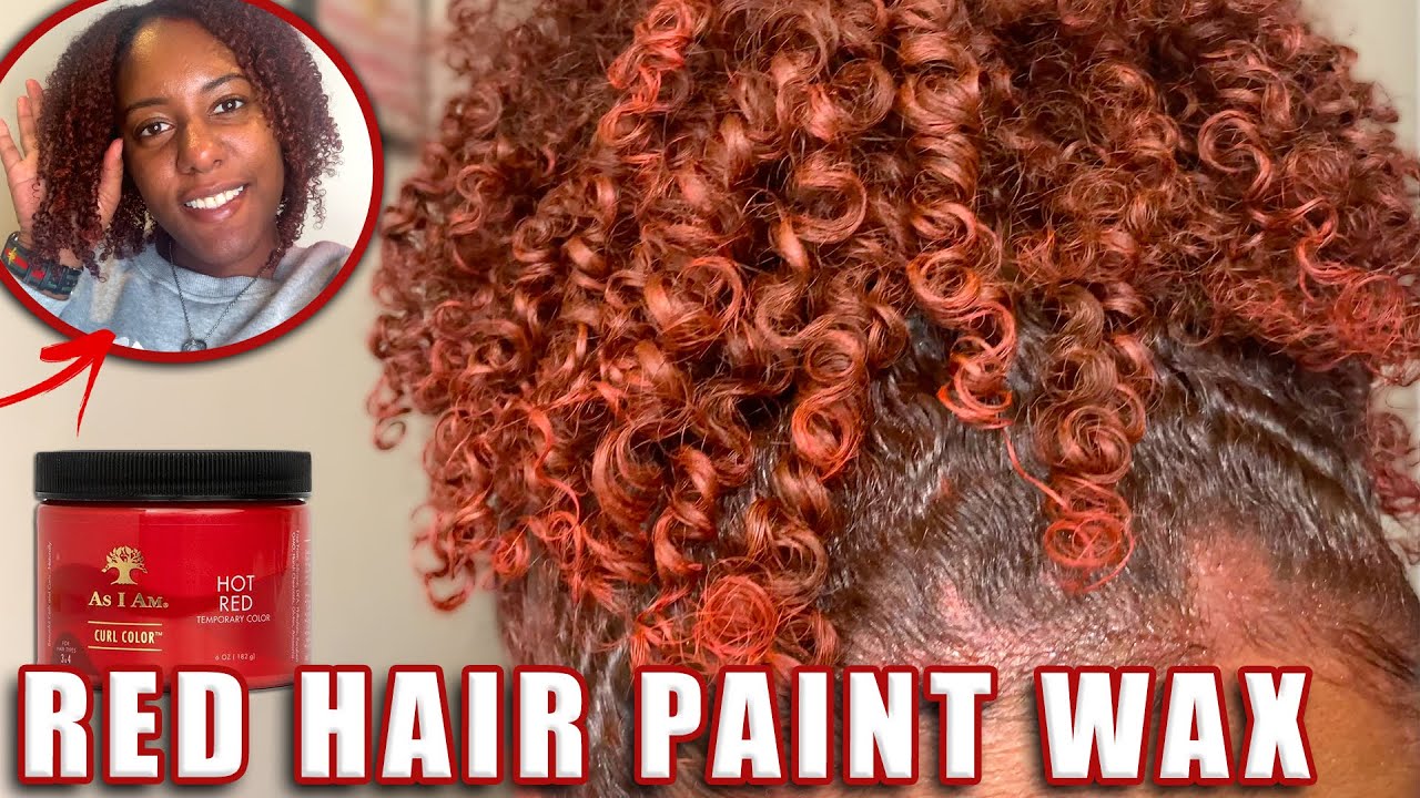 I Tried Hair Paint Wax On My 4A Hair  (AS I AM HOT RED 🔥)
