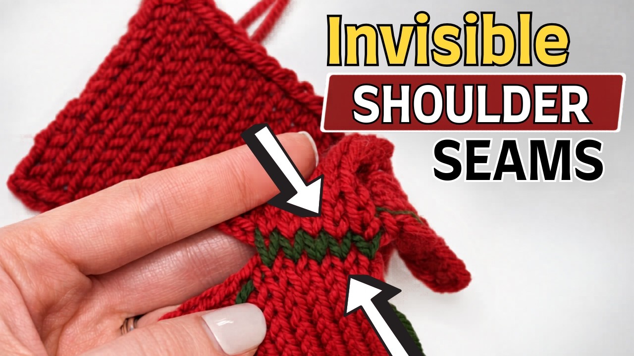 Как соединить два закрытых края при вязании | Урок по плечевому шву | Knitting House Square