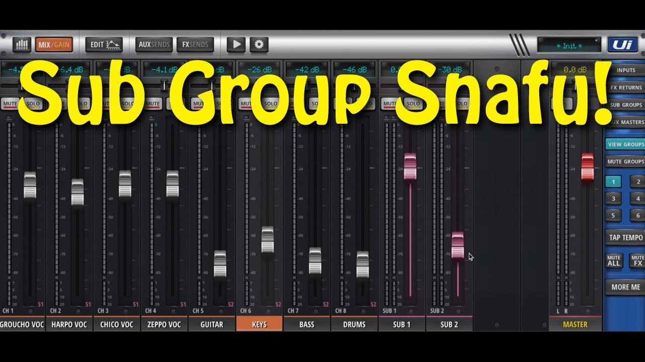 Внимание к подгруппе Soundcraft UI16