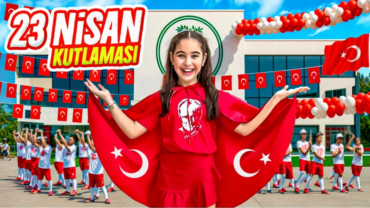 23 NİSAN BAYRAMI G&Ouml;STERİSİ VLOG !! ELİF SİNEM KUTLAMAYA GİDİYOR !!