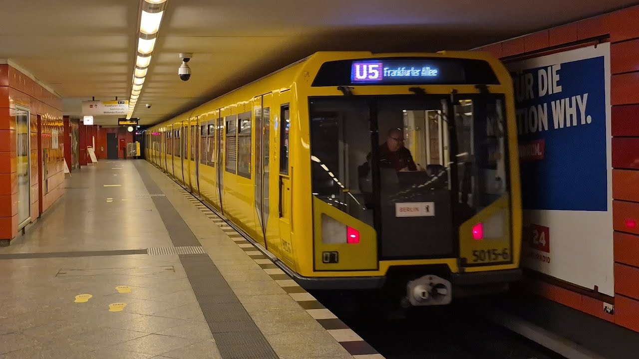 U-Bahn Berlin | Einsetzermitfahrt auf der U5 von Alexanderplatz bis Frankfurter Allee im H97 5015-6