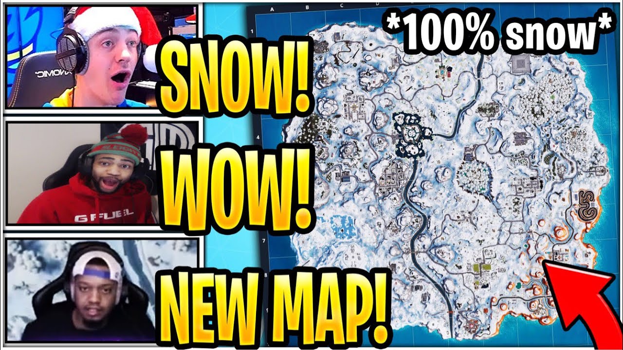 Streamers React to *NEW* FULL SNOW MAP! (100% SNOW!)