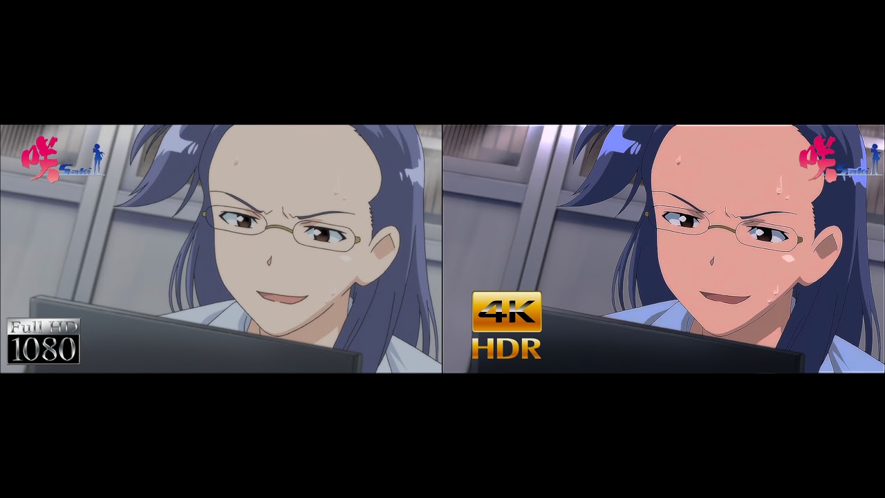 saki dead wall draw 咲 嶺上開花 comparison HDR and SDR