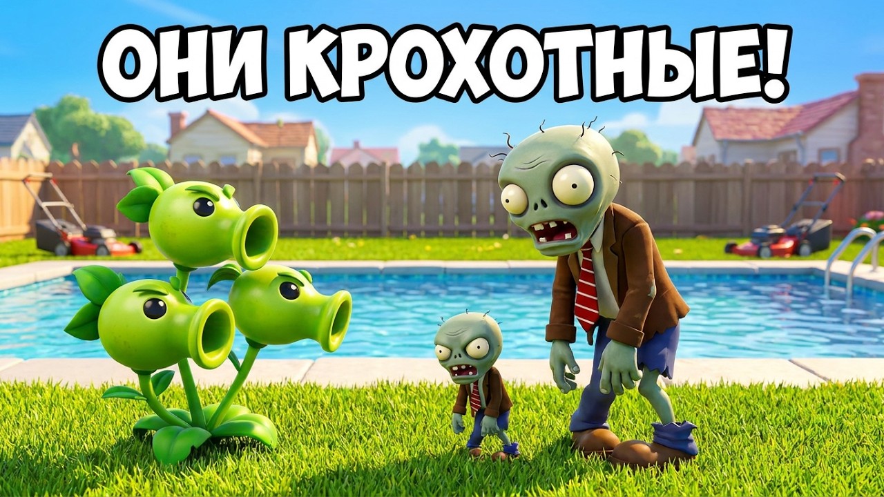 Мини зомби атакуют в растения против зомби (Plants Vs Zombies)