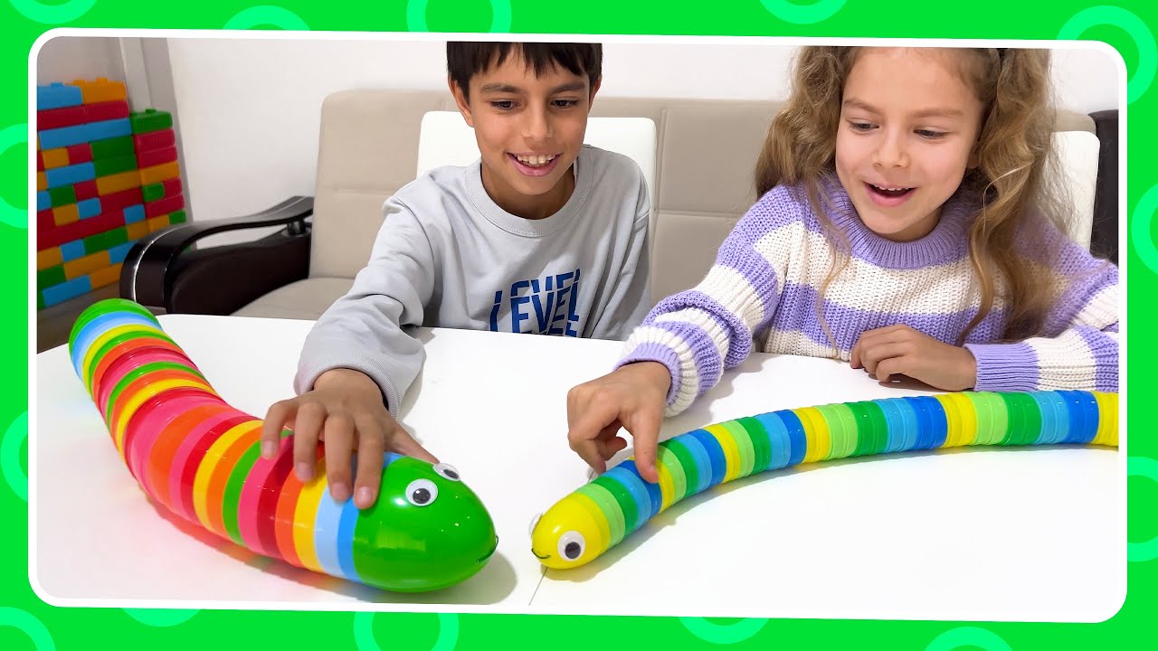 Renkli Yumurtalardan Solucan ve Tırtıl Oyuncakları Yapalım! Emir Ela