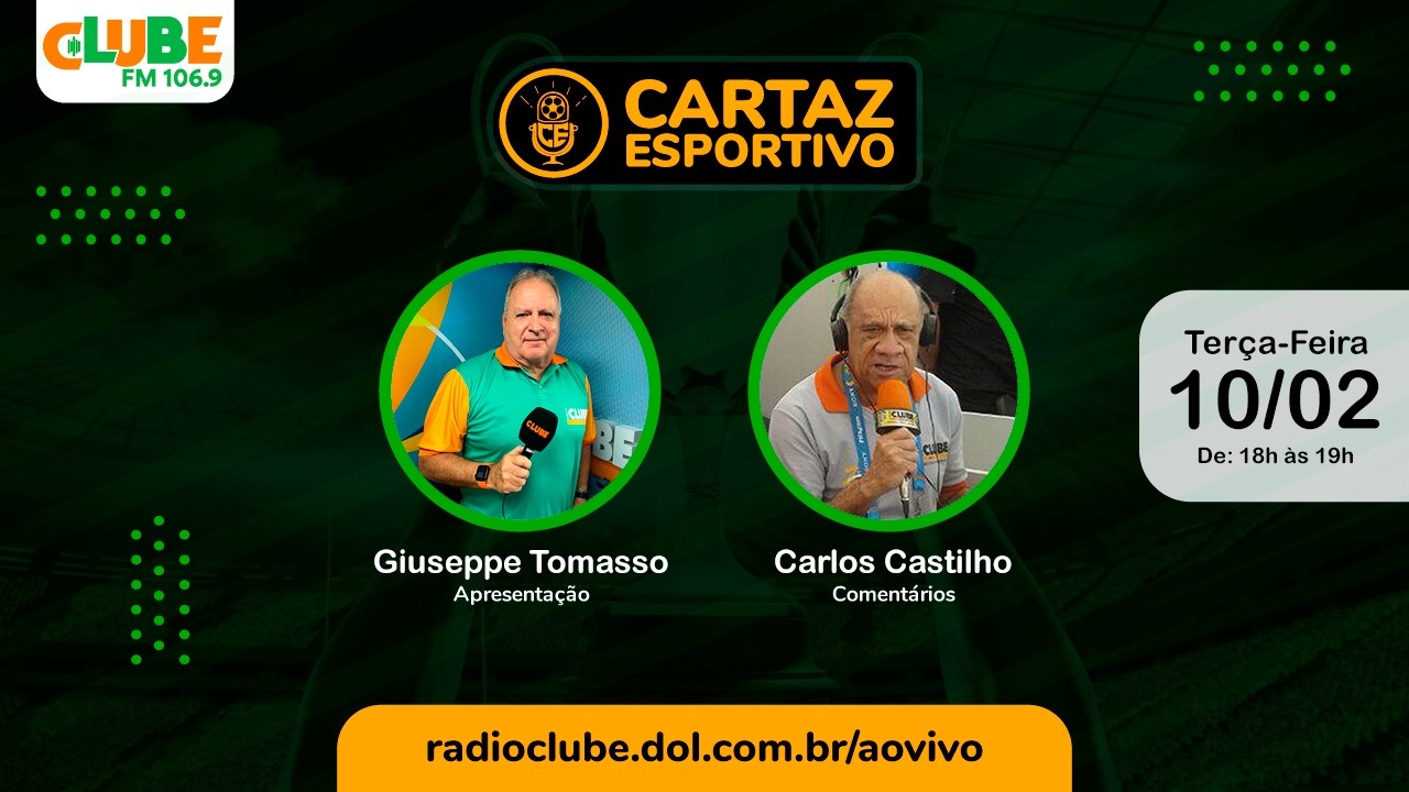 CARTAZ ESPORTIVO | RÁDIO CLUBE DO PARÁ | 10/02/2026