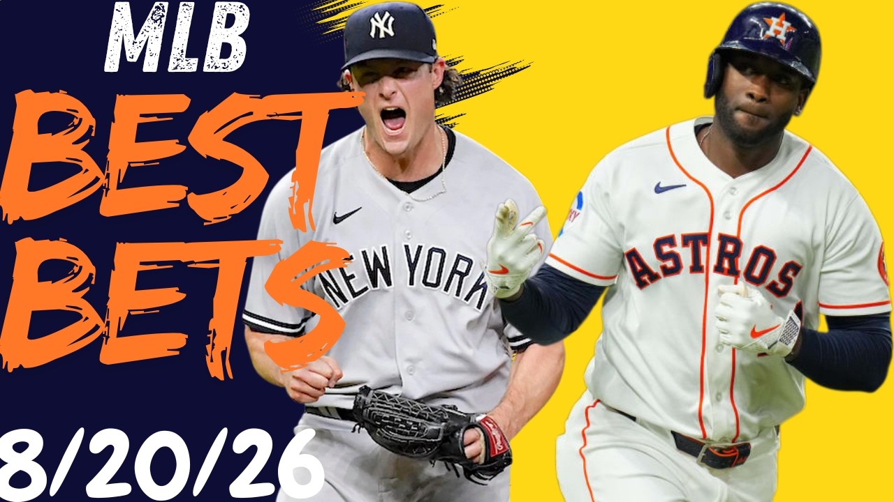 MLB BETS 8/20/26 Player Props,Parlays & Home Run Pick's