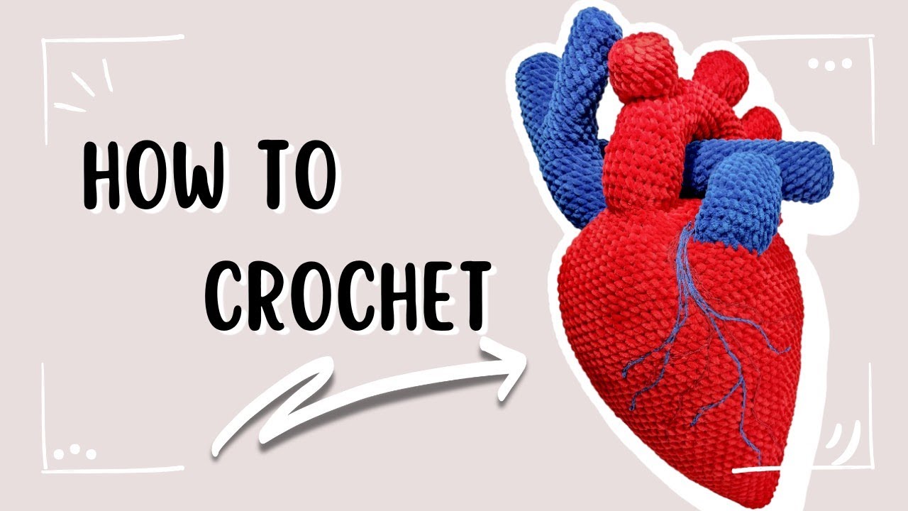 How to crochet a heart in anatomical form