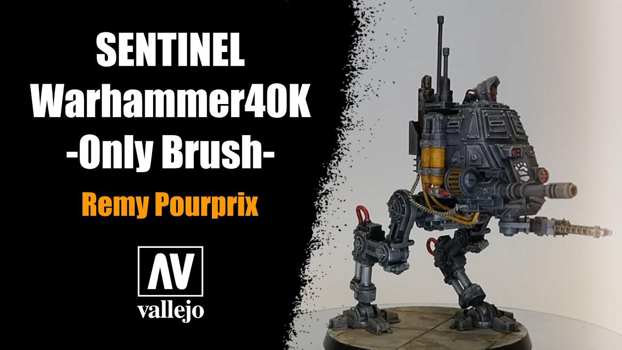 🔘🦿HOW TO PAINT A SENTINEL -WARHAMMER 40K- using MECHA COLOR with BRUSH!