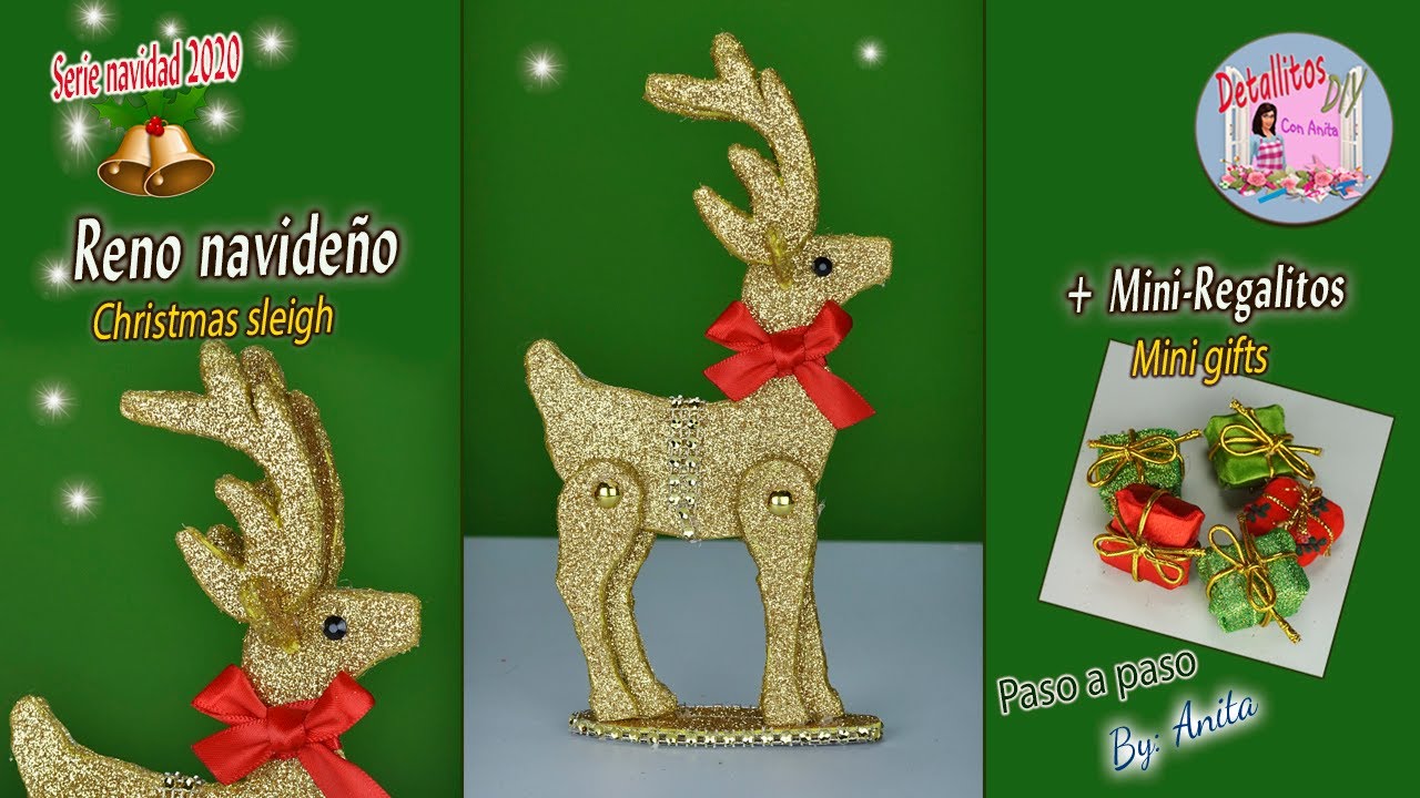 Reno navideño para trineos y mini regalitos