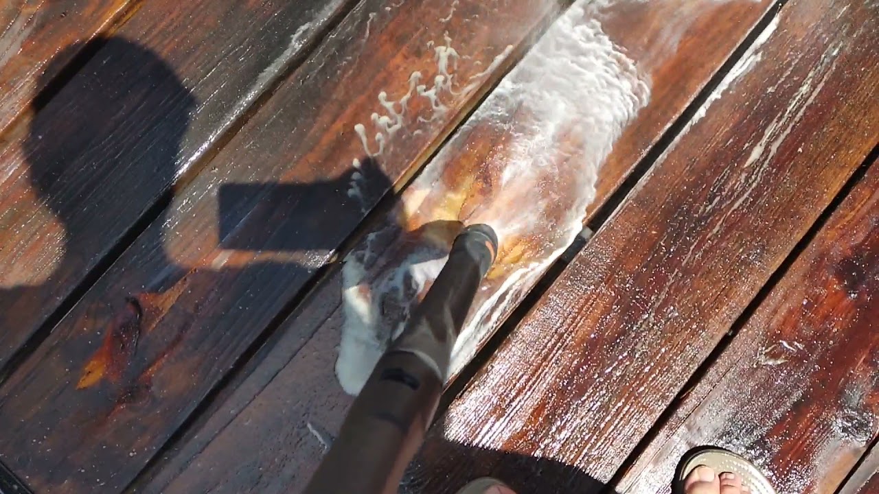 Обезжиривание и мойка древесины под давлением с помощью Stihl RE90