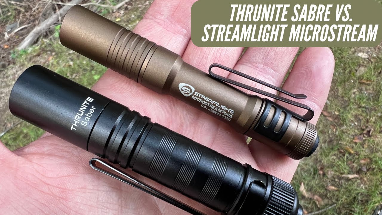 Streamlight Microstream USB VS. Thrunite Saber:Flashlights Compared (There ARE Various Sabre Colors)
