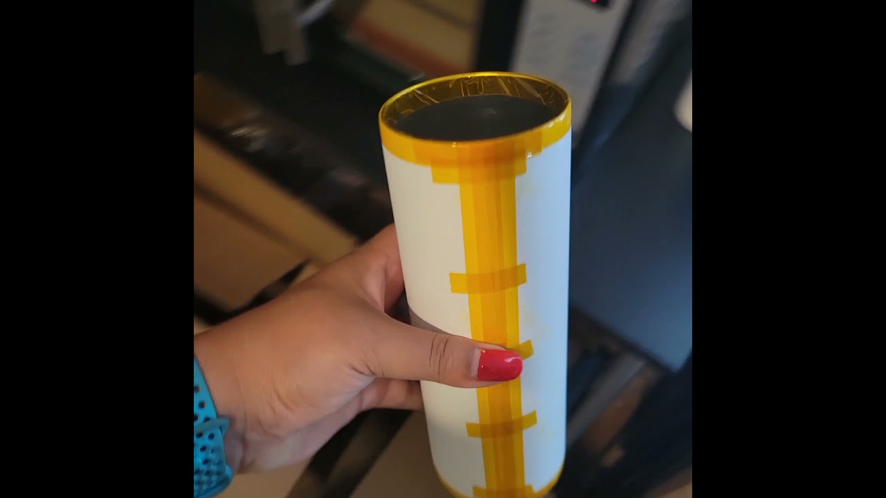 How to tape and sublimate a straight 20oz Tumbler for Convection| No Shrink Wrap | Beginner friendly