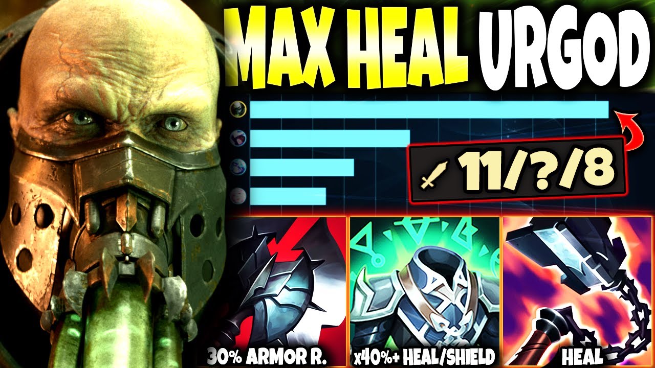 I non-stop 1v5 with this Max Heal URGOD Build ~ x40%+ Heals/Shields 🔥 LoL Top Urgot s12 Gameplay