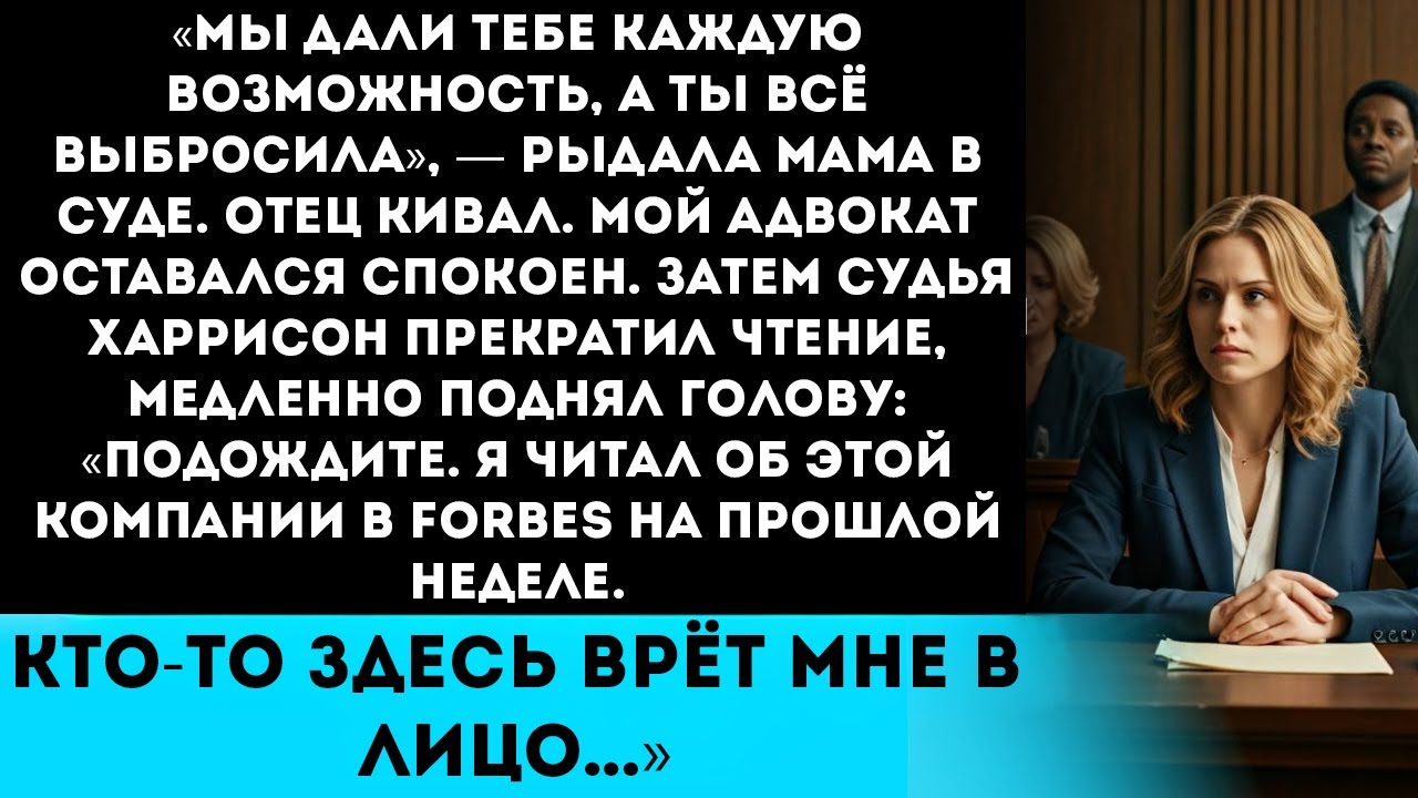 Родители наняли адвоката, чтобы разорить меня на глазах у всех но судья задал один вопрос, который…