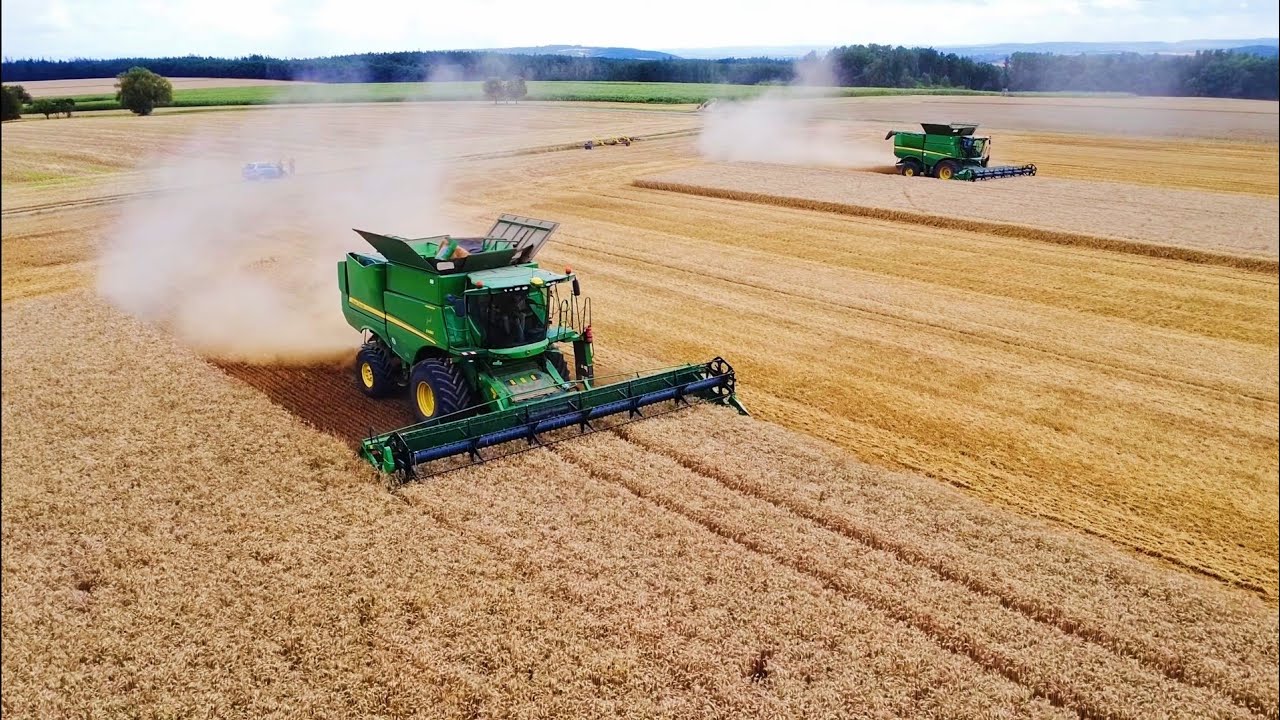 Žně 2022 | John Deere S680i & S680 HillMaster | Sklizeň pšenice