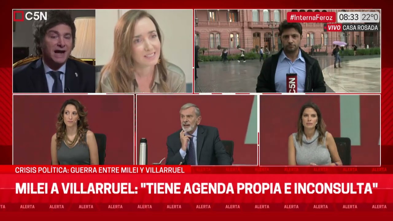SE SUSPENDIÓ la REUNIÓN de GABINETE: CRISIS POLÍTICA Y GUERRA entre MILAI y VILLARUEL