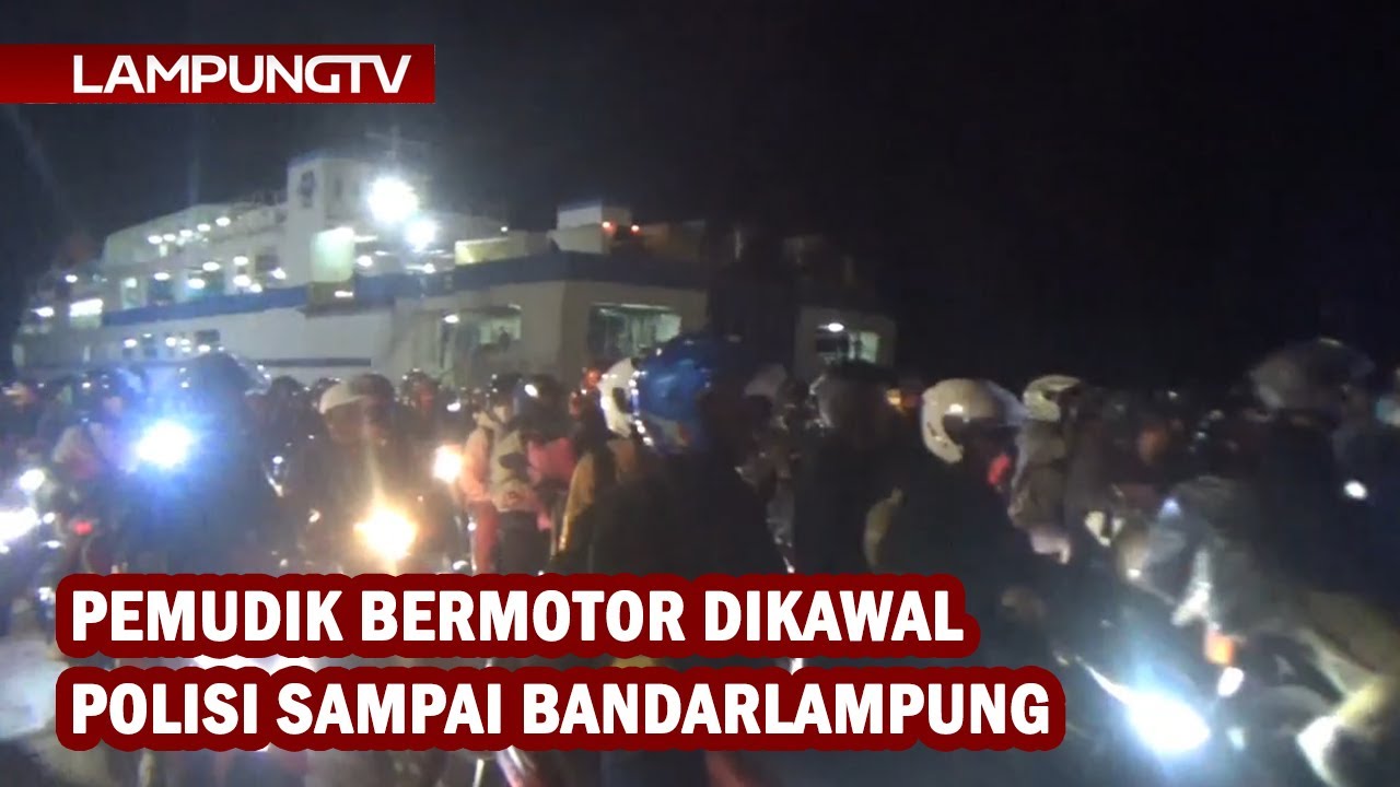 Pemudik Bermotor Dikawal Polisi Sampai Bandarlampung
