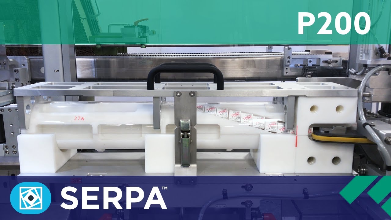 P200 Side load case packer running cartons with a 180 degree turn