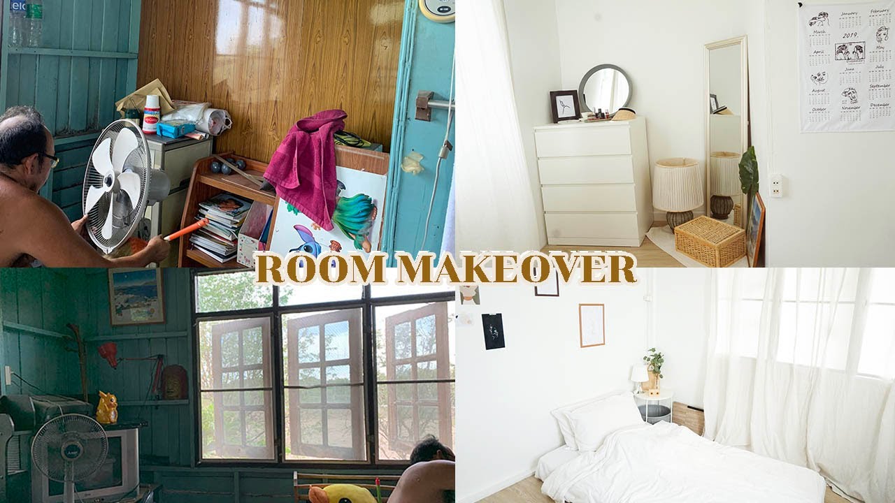 (ENG SUB) รีโนเวทห้องนอนเก่า20ปีด้วยตัวเองงบหลักพัน / ROOM MAKEOVER / ROOMTOUR 2019