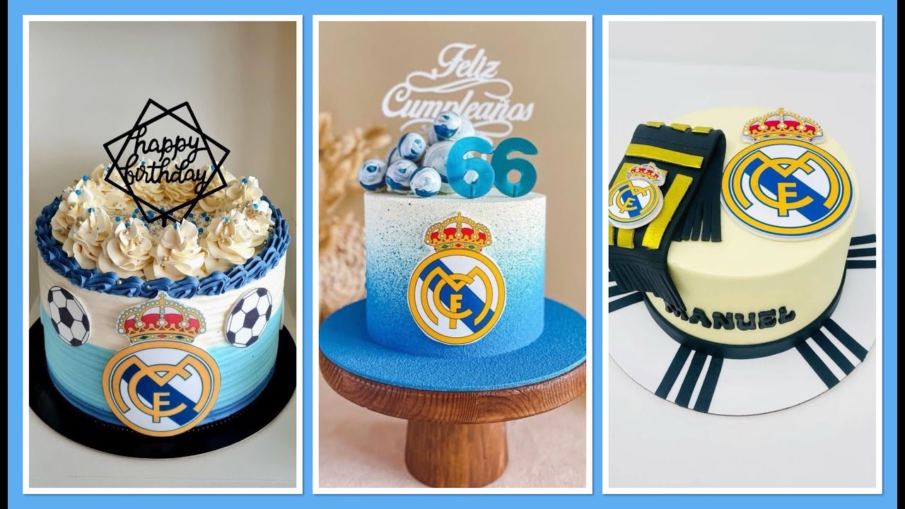 Hermosos pasteles del Real Madrid 🎂 para fiestas 🥳 cumpleaños 🎂 regalo 🎁 ideas 💡