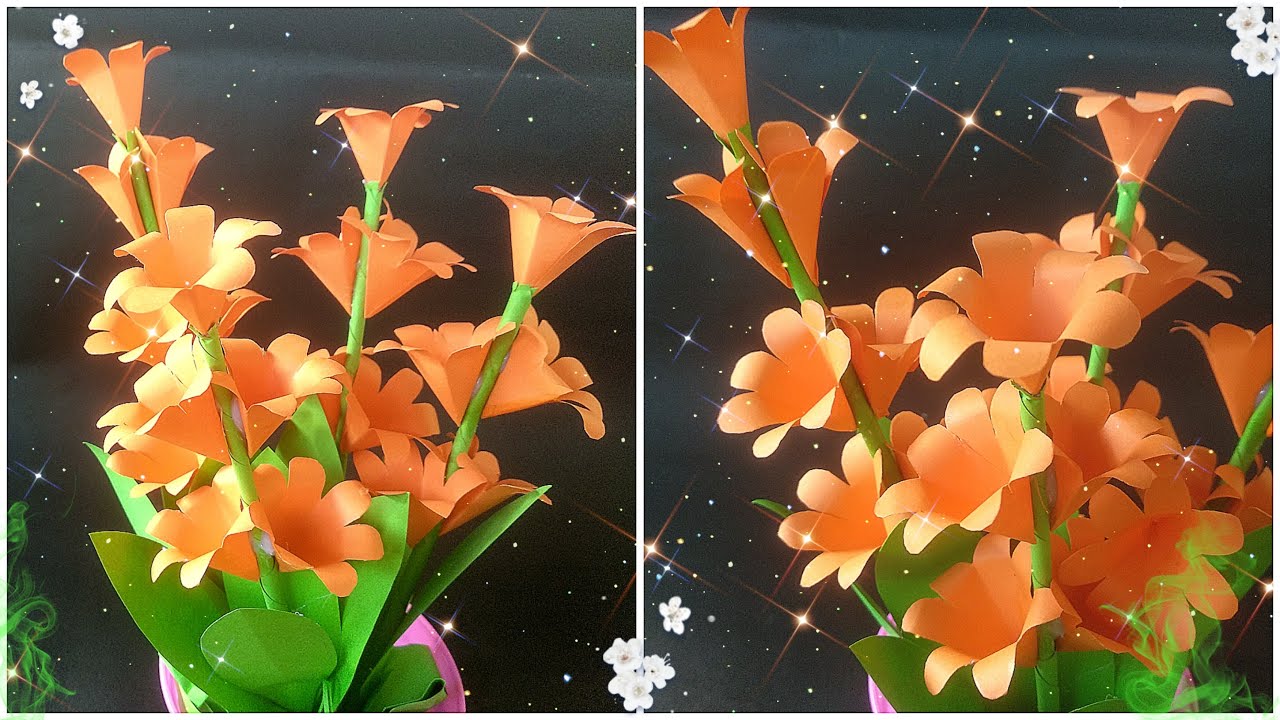 Kerajinan tangan dari Kertas Origami Bunga Terompet yang mudah, Ide kreatif Kertas origami