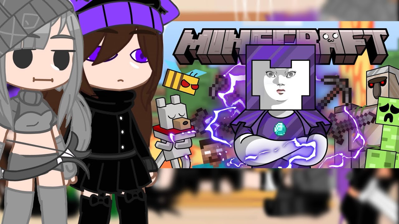 Mob talker react to Somac in the Minecraft Complete Edition ||Gacha Club|| My AU ||