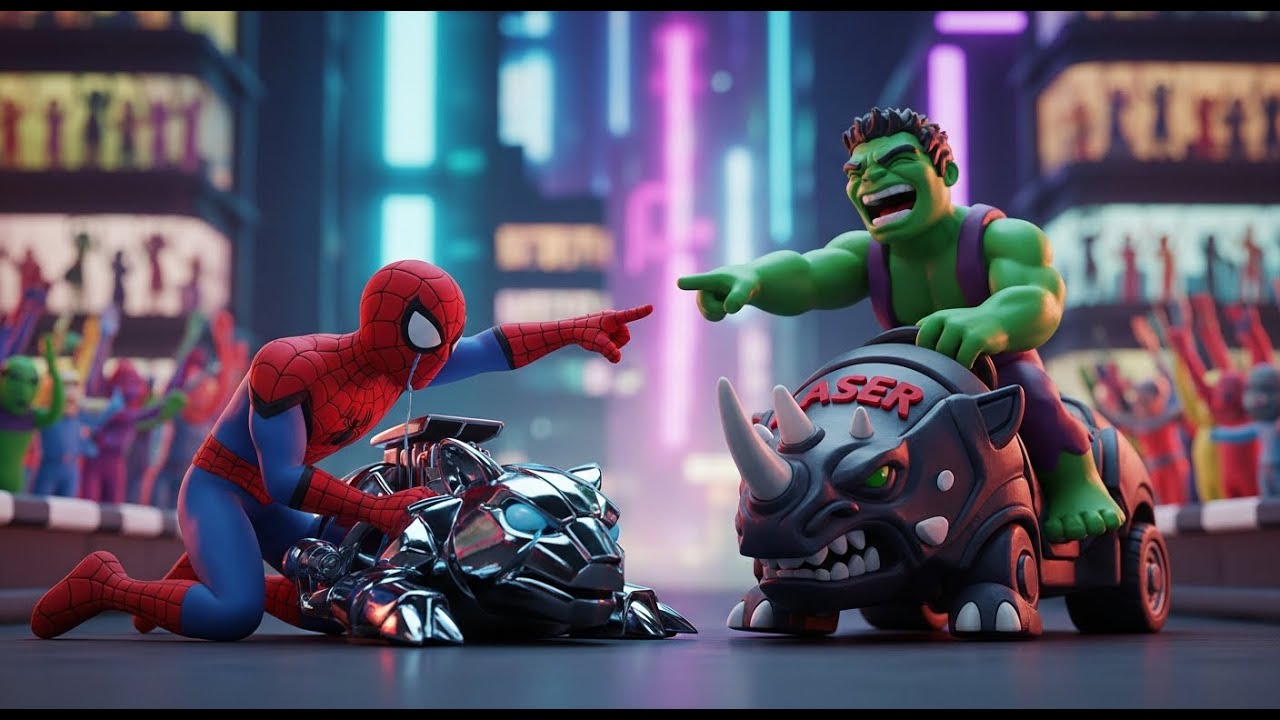 SPIDERMAN Wins The Magic Legendary Dragon Racing Championship – Epic Racing Challenge