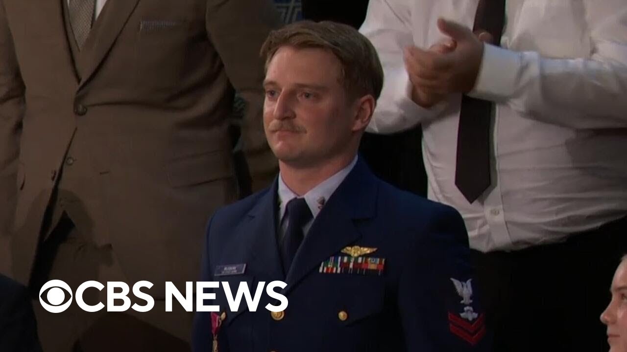Trump honors Coast Guard swimmer who rescued girl in Texas floods with Legion of Merit