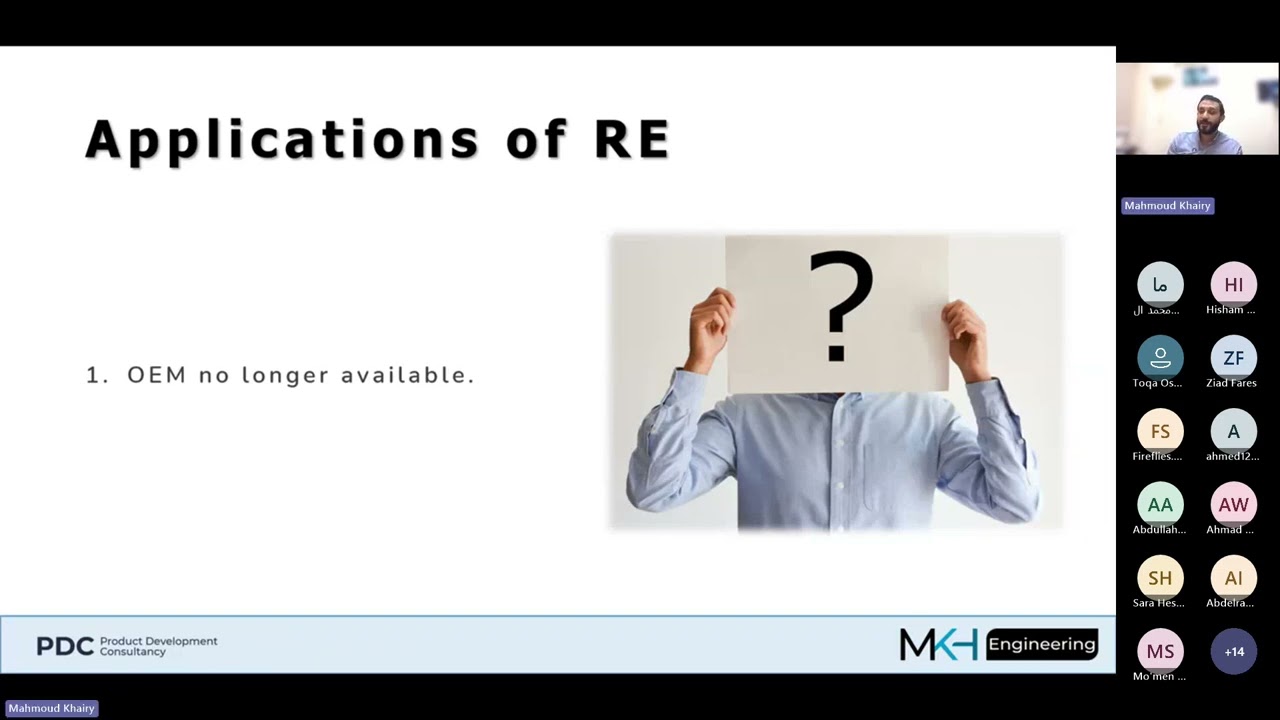 Webinar دور الهندسة العكسية في تطوير المنتجات وتوطين الصناعات