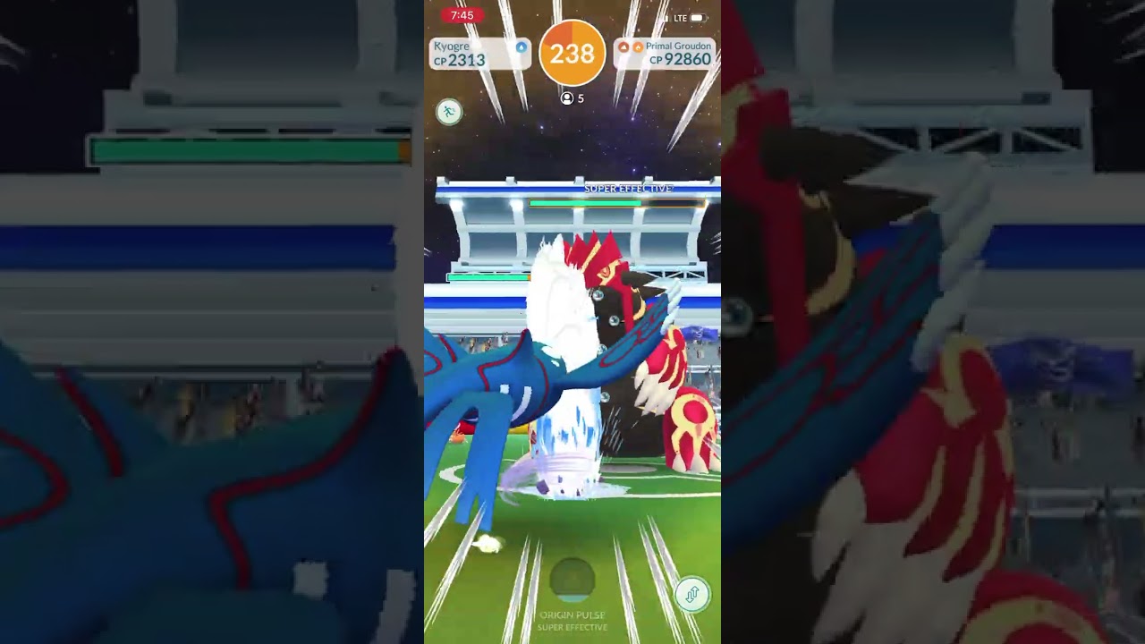 Defeating Primal Groudon in #pokemongo 