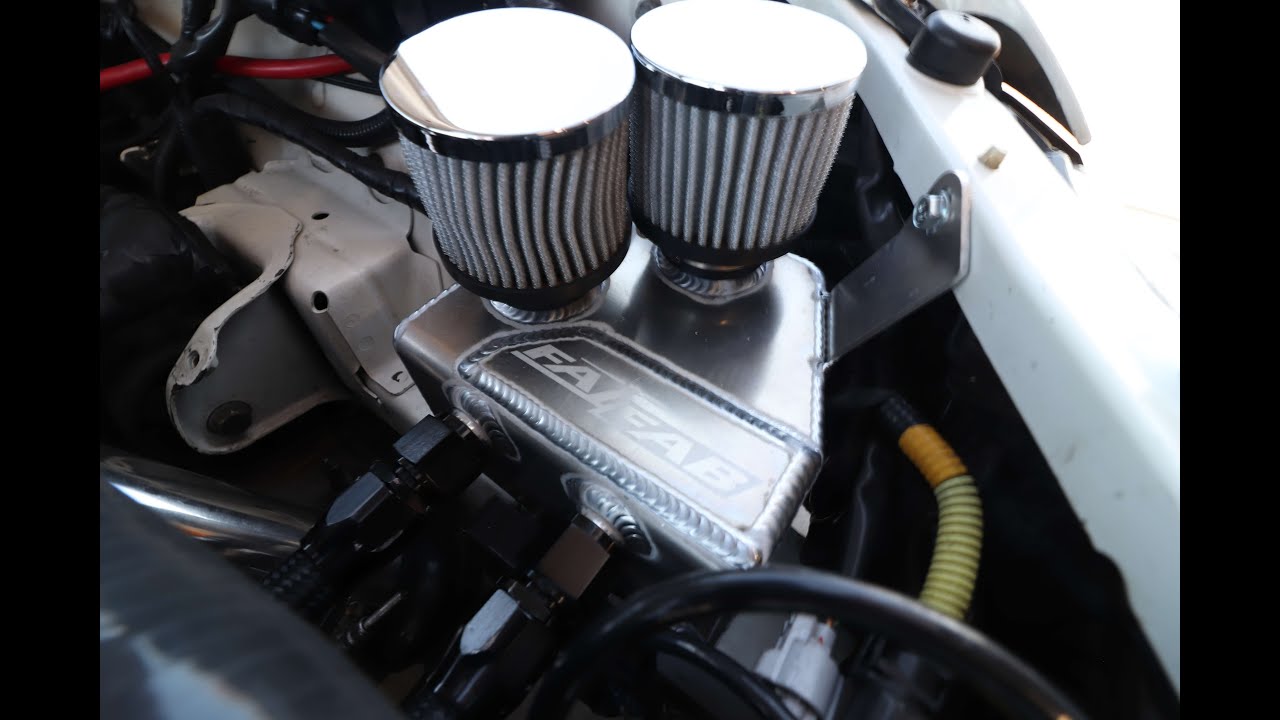 Evo 8 valve cover drill and tap for oil catch can!