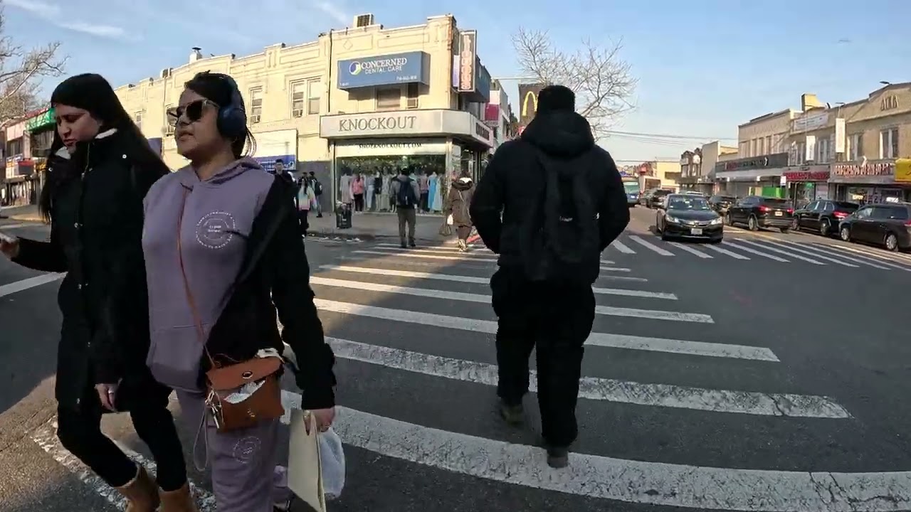 NY CITY WALKING TOUR [[4K]] WALK LIBERTY AVE QUEENS