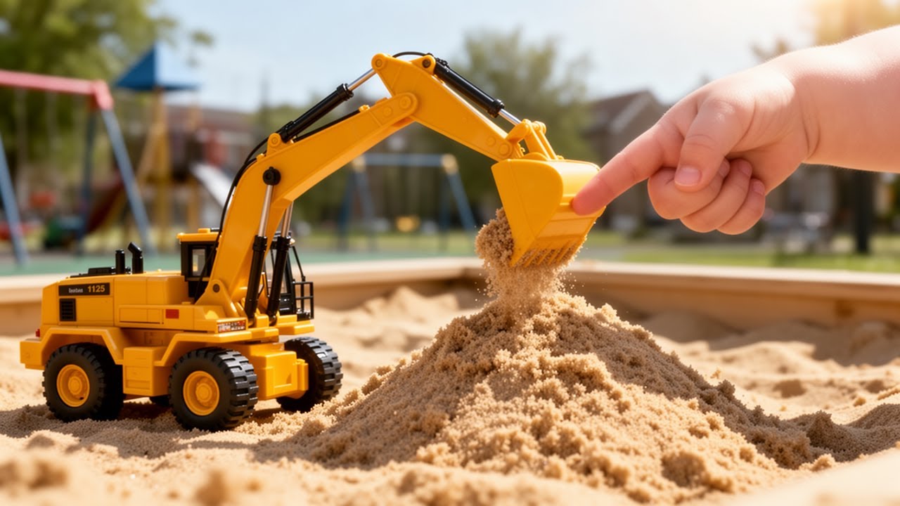 Wake Up Trucks! 🚚 Sandbox Construction Song for Kids  Fun Nursery Rhymes