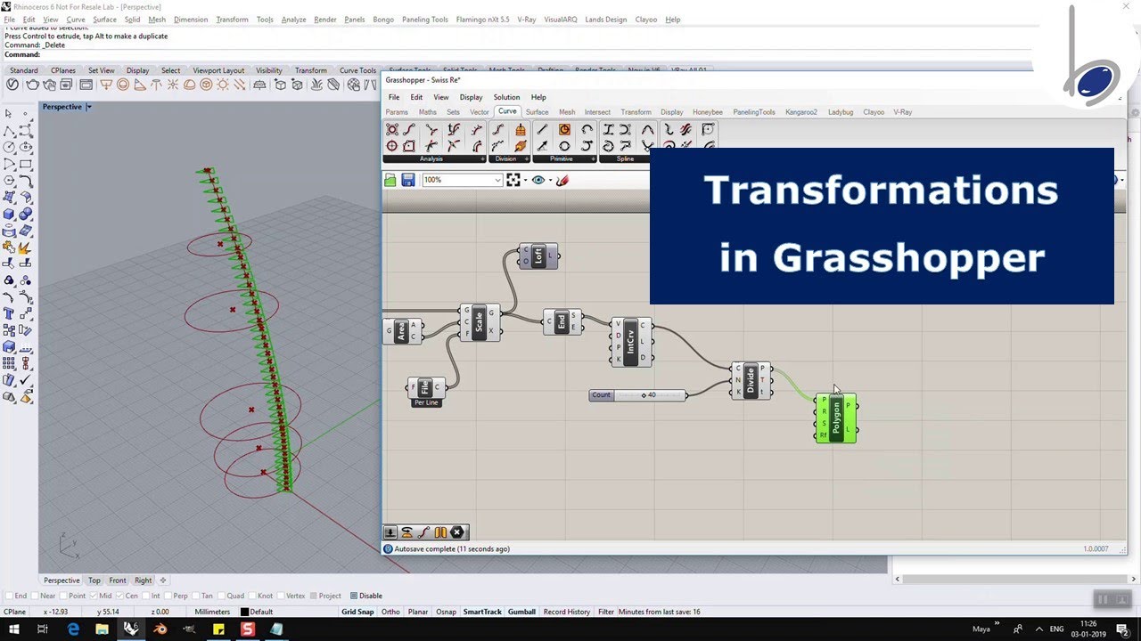 Move, Scale, Rotate in Grasshopper