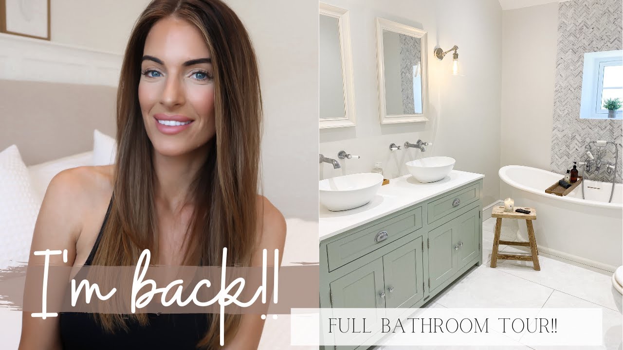 IM BACK! | LIFE UPDATE & FULL BATHROOM TOUR!!