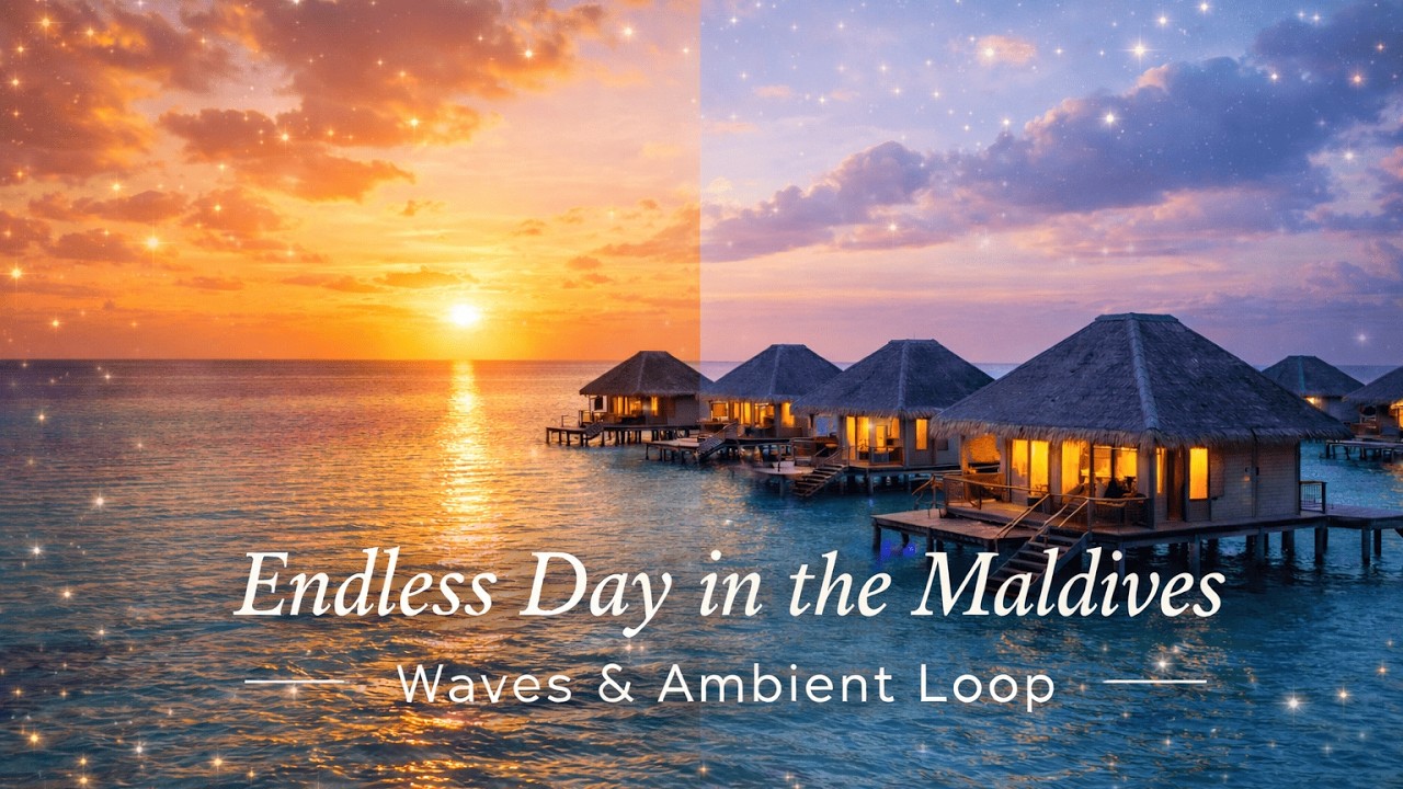Endless Day in the Maldives | Waves & Ambient Loop