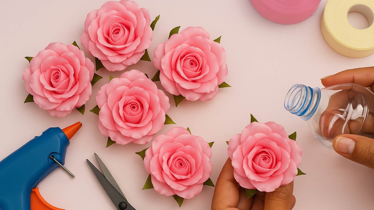 Unbelievable! 🌸 DIY Satin Ribbon Roses🌹 That Looks So Real!👌