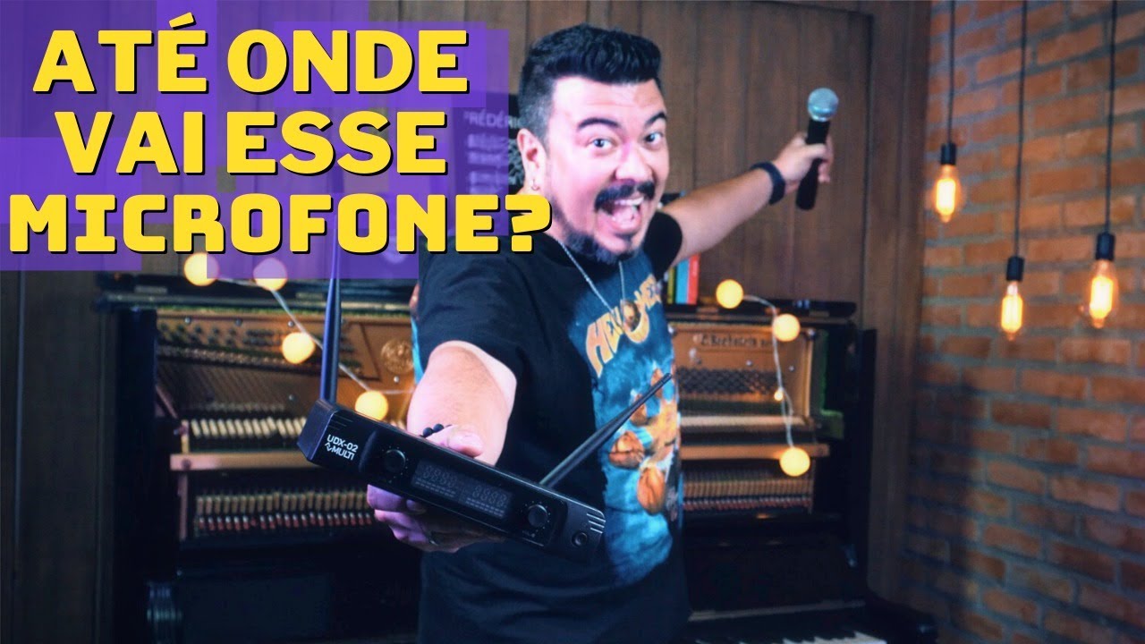 QUANTO ALCANÇA O MICROFONE SEM FIO DYLAN UDX-02 LONGE DA BASE?