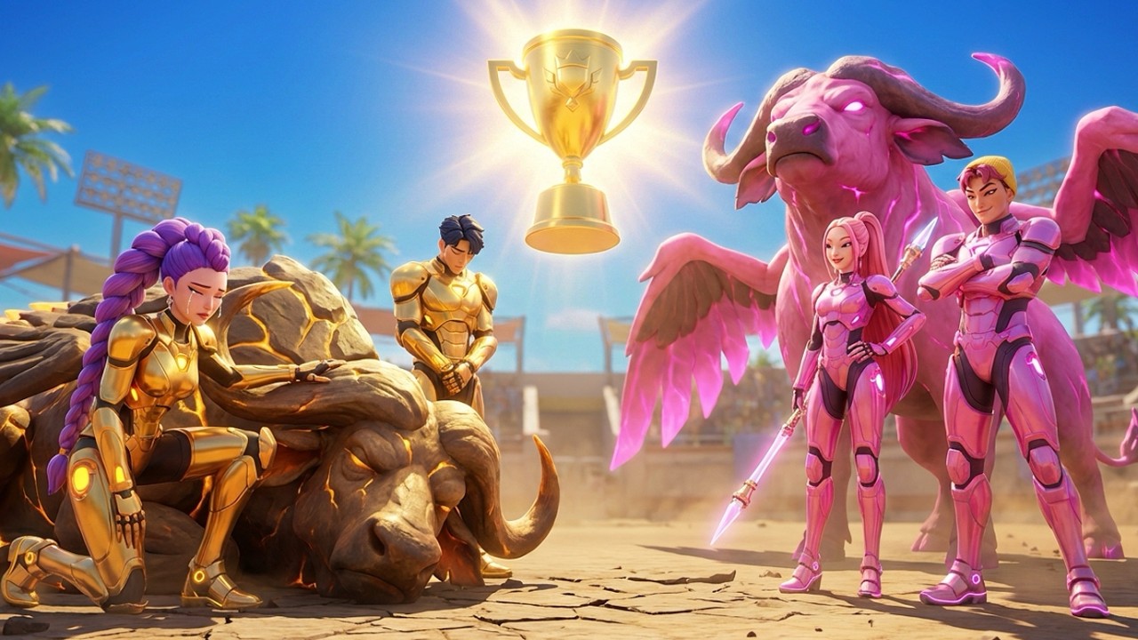Golden Family VS Pink Family: RUMI Wins Magic Buffalo Racing Championship | KPOP Demon Hunter