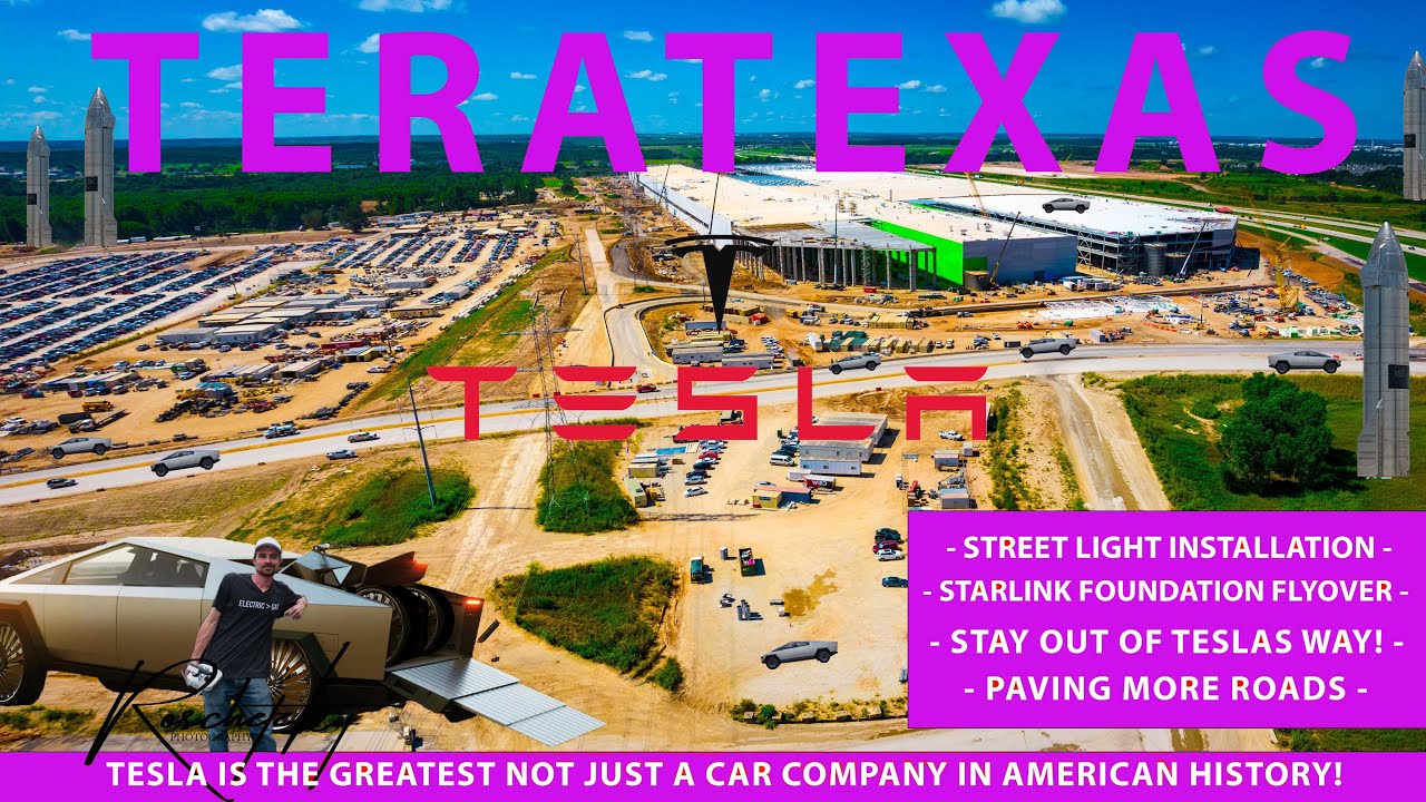 Tesla GigaTexas #TeraTexas factory update - #Cybertruck #4680 Construction Drone Update #MonroeLive
