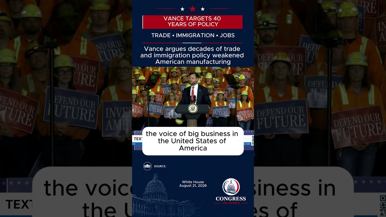 JD Vance Targets Decades of U.S. Trade and Immigration Policy