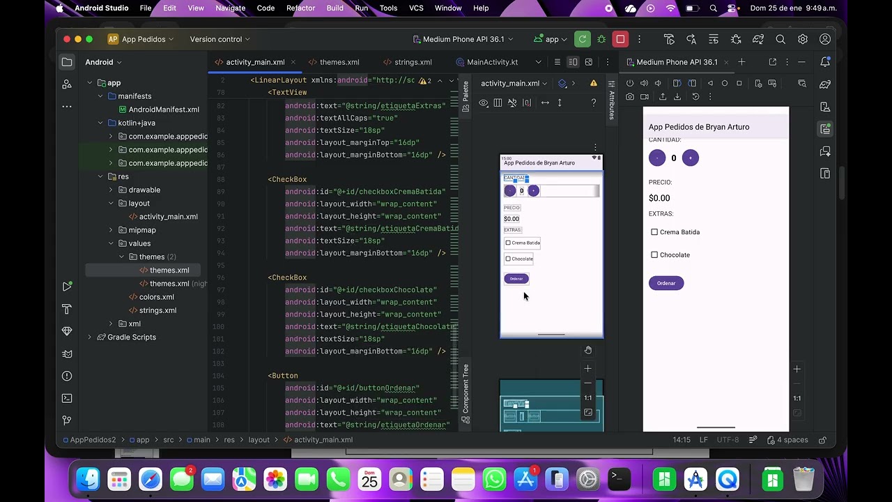 App Pedidos Practica 02:Interfaz de usuario