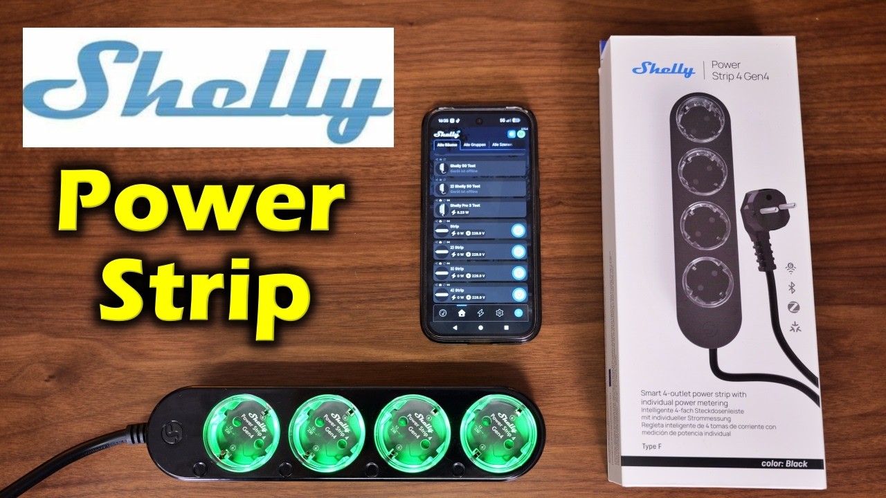 Smarte Steckdosenleiste zum Messen, Schalten und Smart Home Integration: Shelly Power Strip 4 Gen 4