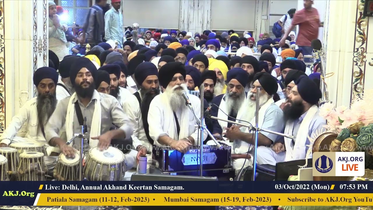 050 Delhi 3Oct2022 MonEve Akhand Keertan Bhai Inderjit Singh Jee Dayalpur