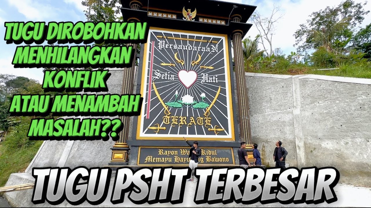 Tugu PSHT Terbesar🥹 dibangun dari uang rayon, sangat sedih kalo dirobohkan