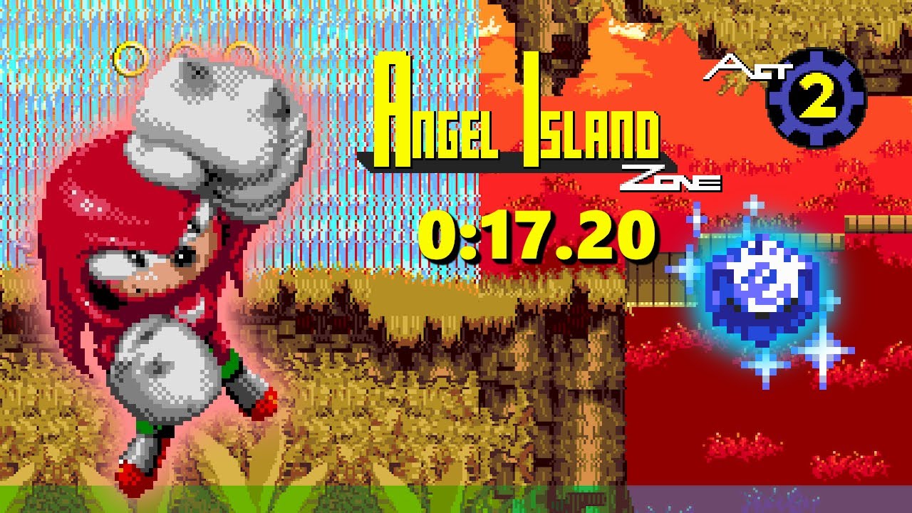 Sonic 3 A.I.R.: D.A. Garden Edition - Time Stone Trials | Angel Island 2 - 0:17.20 (Knuckles)