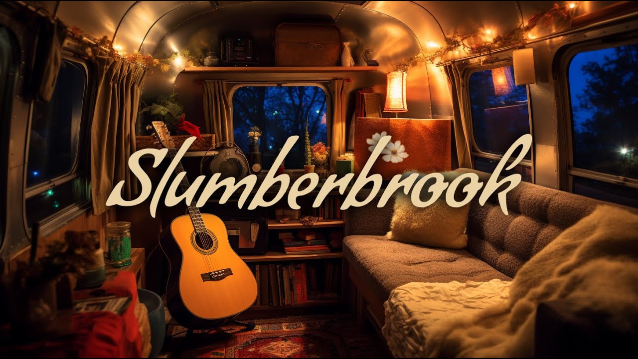 Cozy Up Inside a Candlelit Airstream Trailer During a Rain Storm | Sleep, Study, Focus | 10 Hrs