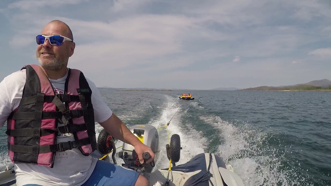 Honwave T38IE with Honda BF20 Towing Ringo, West Coast Of Scotland.