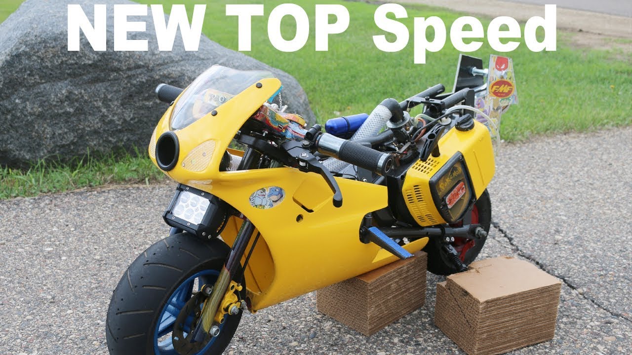 TUNED Pocket Bike Hits High Speeds! Pulled over With Pocket Bike